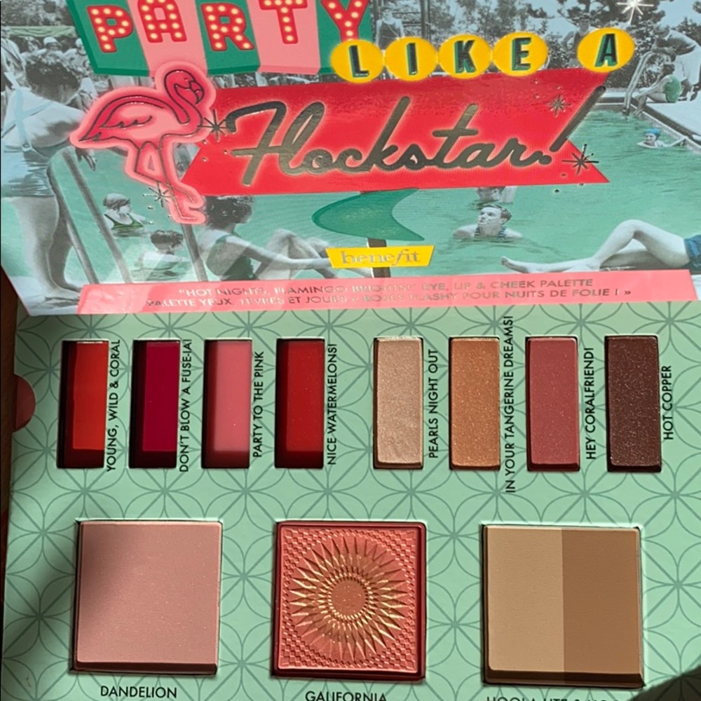 NWT BENEFIT Party Like Flockstar face palette LTD - Picture 2 of 8